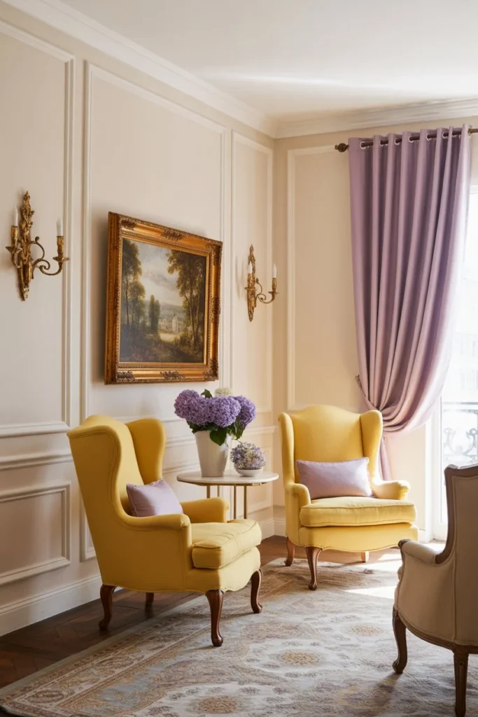 Butter Yellow & Beyond: Stunning Color Pairings to Elevate Every Space 11 a luxurious french style living room int 4SluyZ9gTeCrp9RT7a9Eiw 99DHEiqfSZSRiEPLBDKc9A