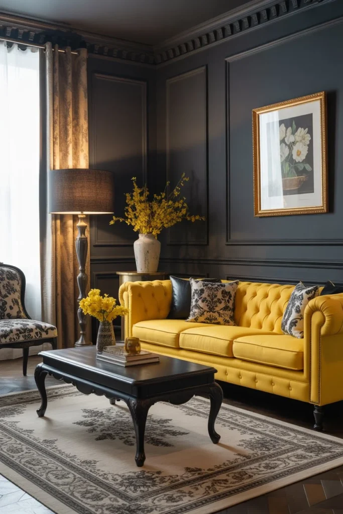 Butter Yellow & Beyond: Stunning Color Pairings to Elevate Every Space 12 a luxurious living room interior with da dfYS5C84QuedI E2huXWHQ xdr1Tow7RT2bzCR7nZAR3Q 1