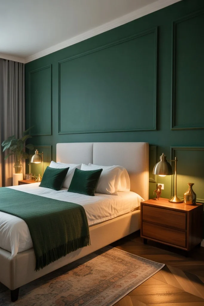 15 Green Boards Inspirations to Create a Cozy and Elegant Bedroom Atmosphere 2 d1