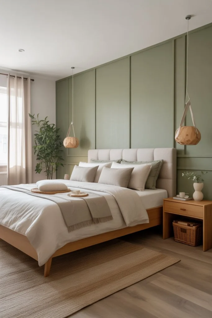15 Green Boards Inspirations to Create a Cozy and Elegant Bedroom Atmosphere 3 d2