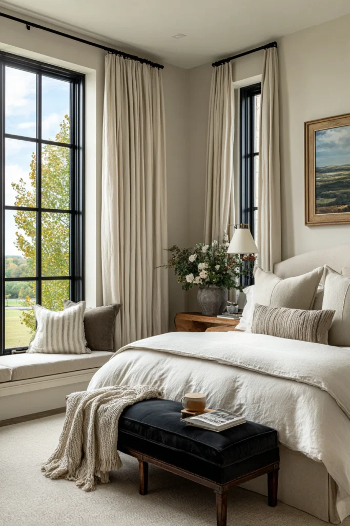 Why A Neutral And Black Bedroom Could Be Your New Favorite Escape! 11 e10 4