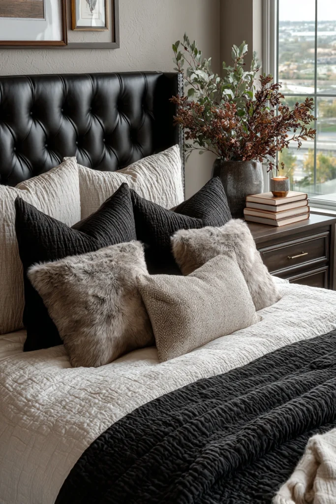 Why A Neutral And Black Bedroom Could Be Your New Favorite Escape! 5 e4 4