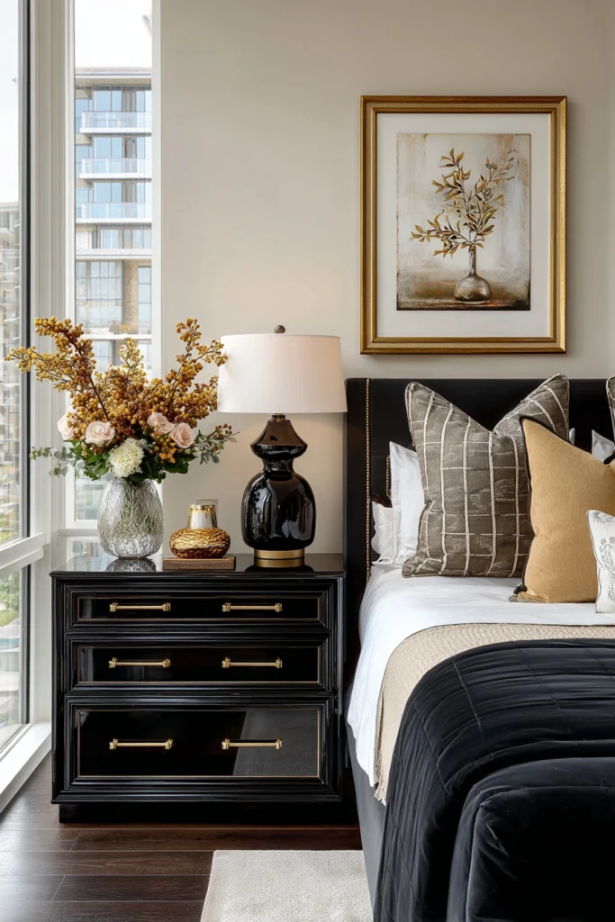 Why A Neutral And Black Bedroom Could Be Your New Favorite Escape! 6 e5 4