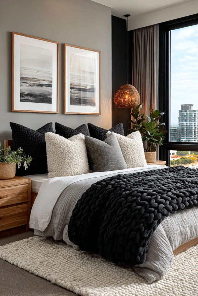 Why A Neutral And Black Bedroom Could Be Your New Favorite Escape! 7 e6 4