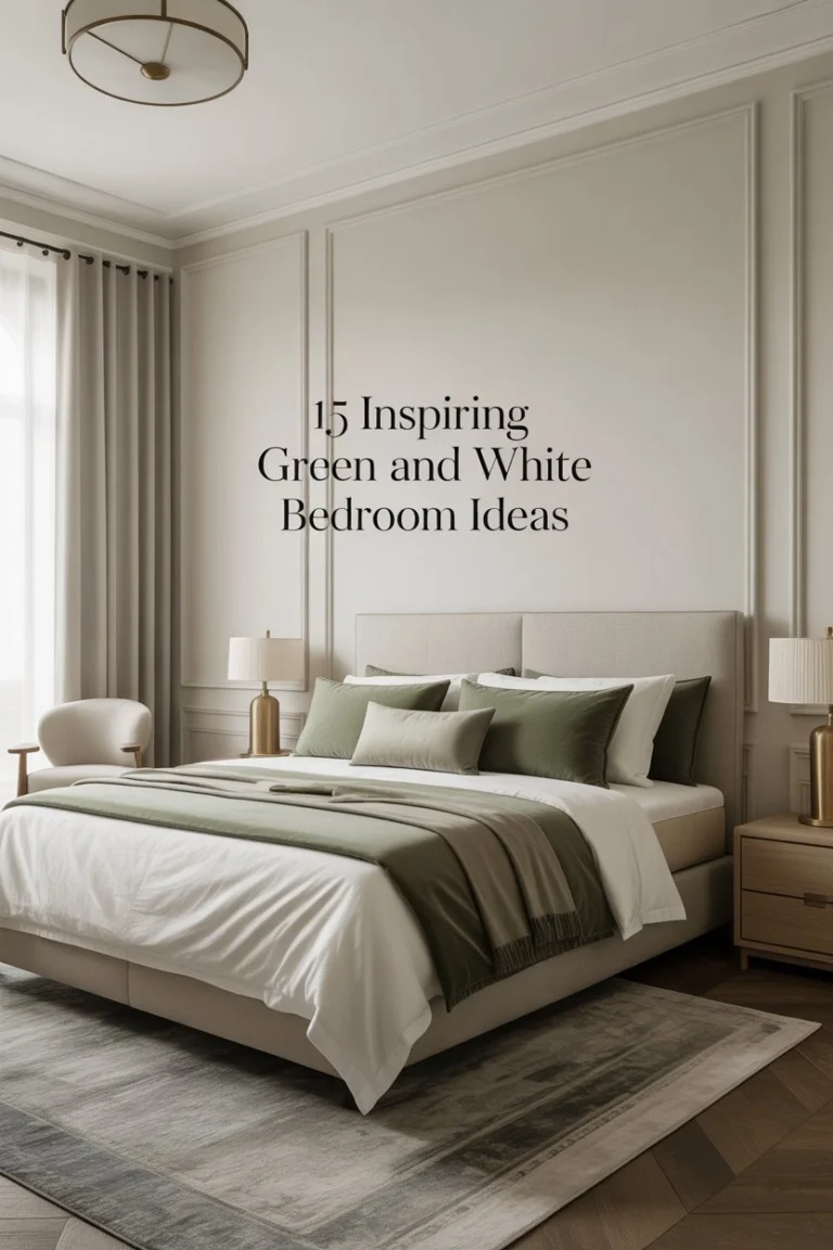 Fresh Elegance: Inspiring Green and White Bedroom Ideas for a Serene Escape